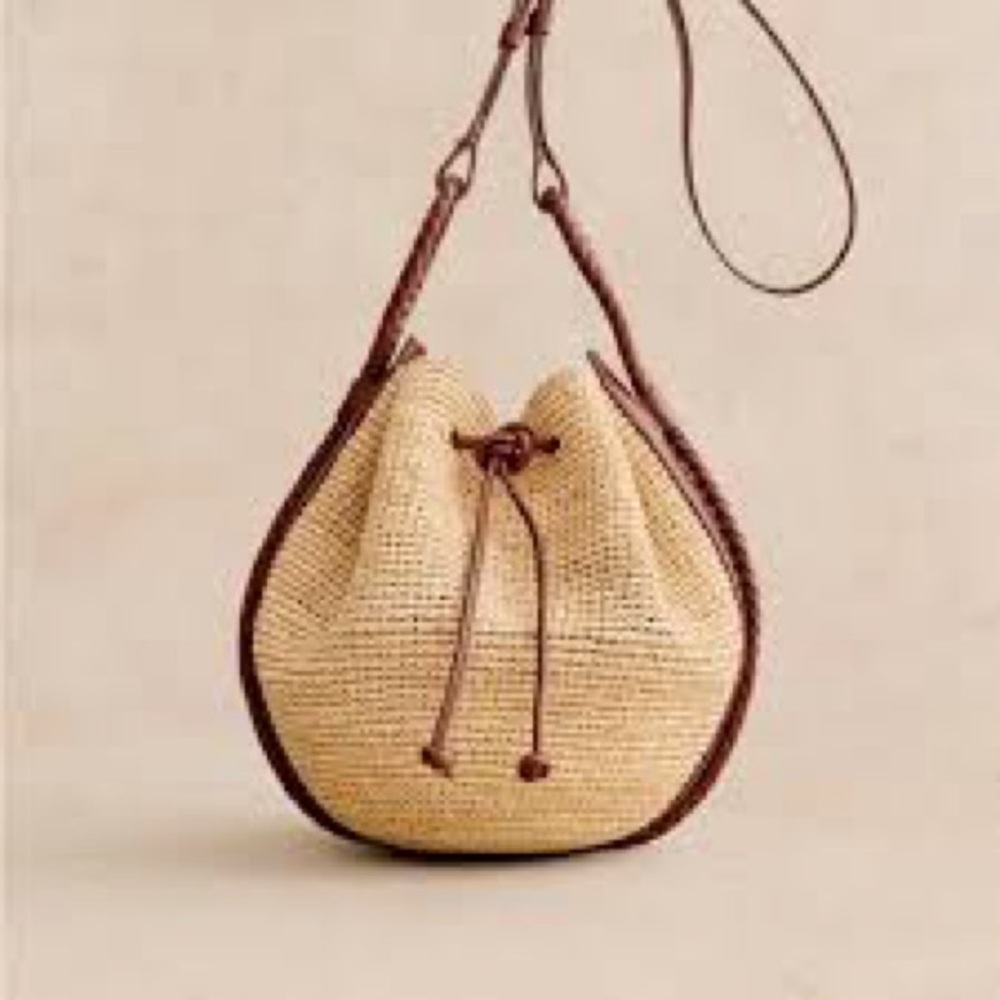 Sezane Tan and Brown Woven Bag - Picture 2 of 8